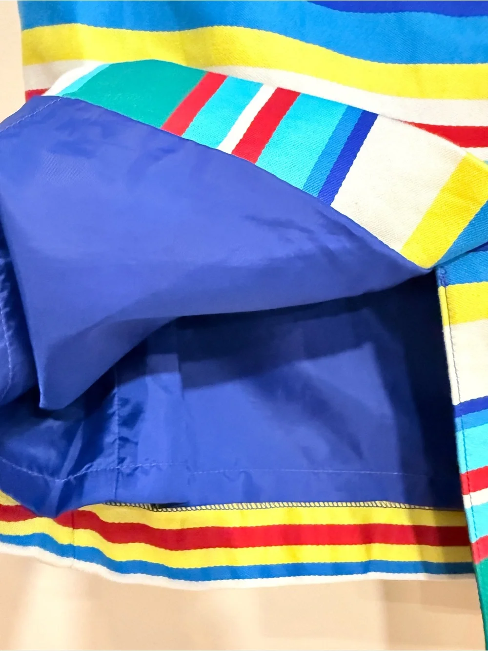 Talbots Multicolor Striped Pencil Skirt in Blue, Green, Yellow, Red